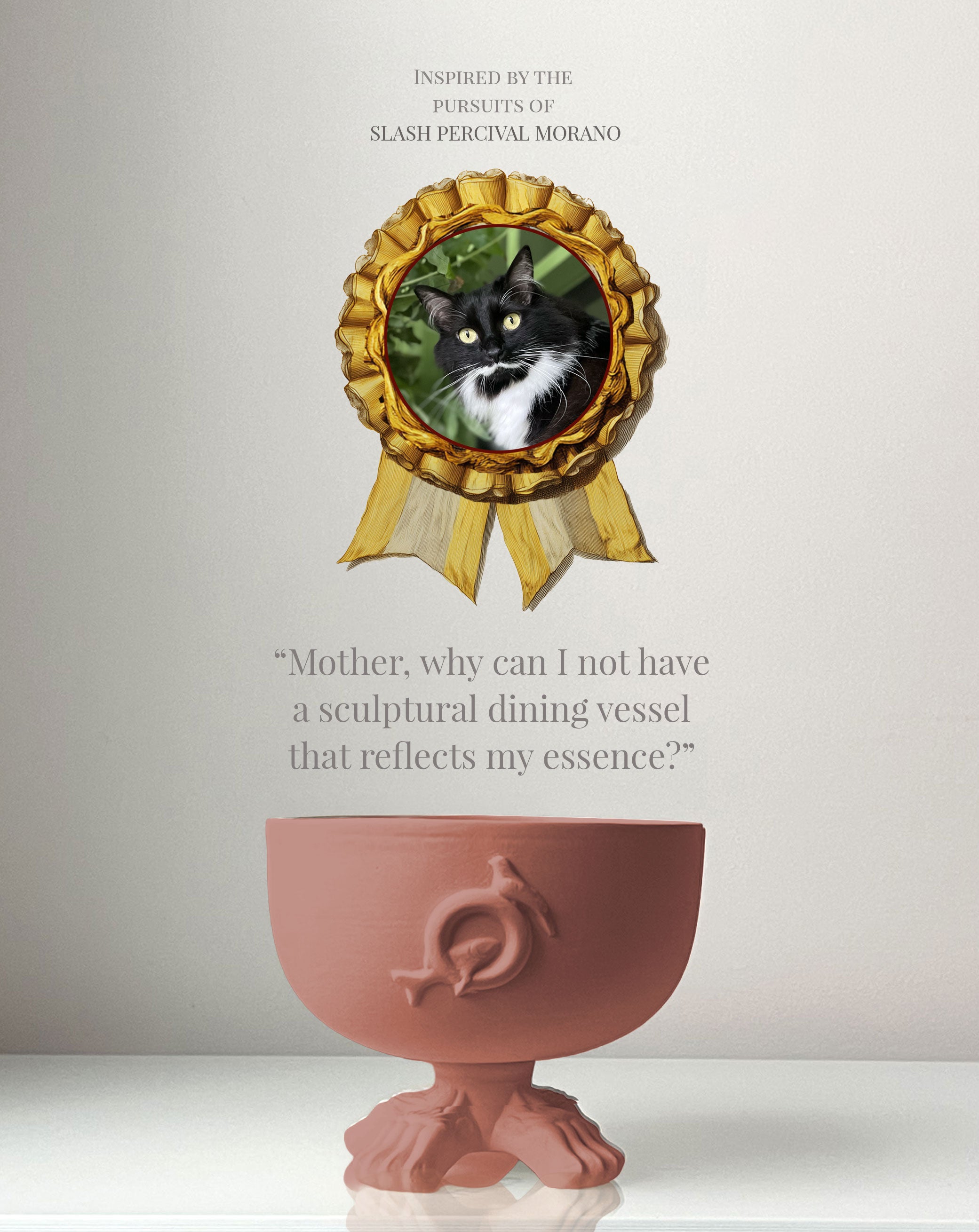 Le Meow Cat Bowl - Cinnabar