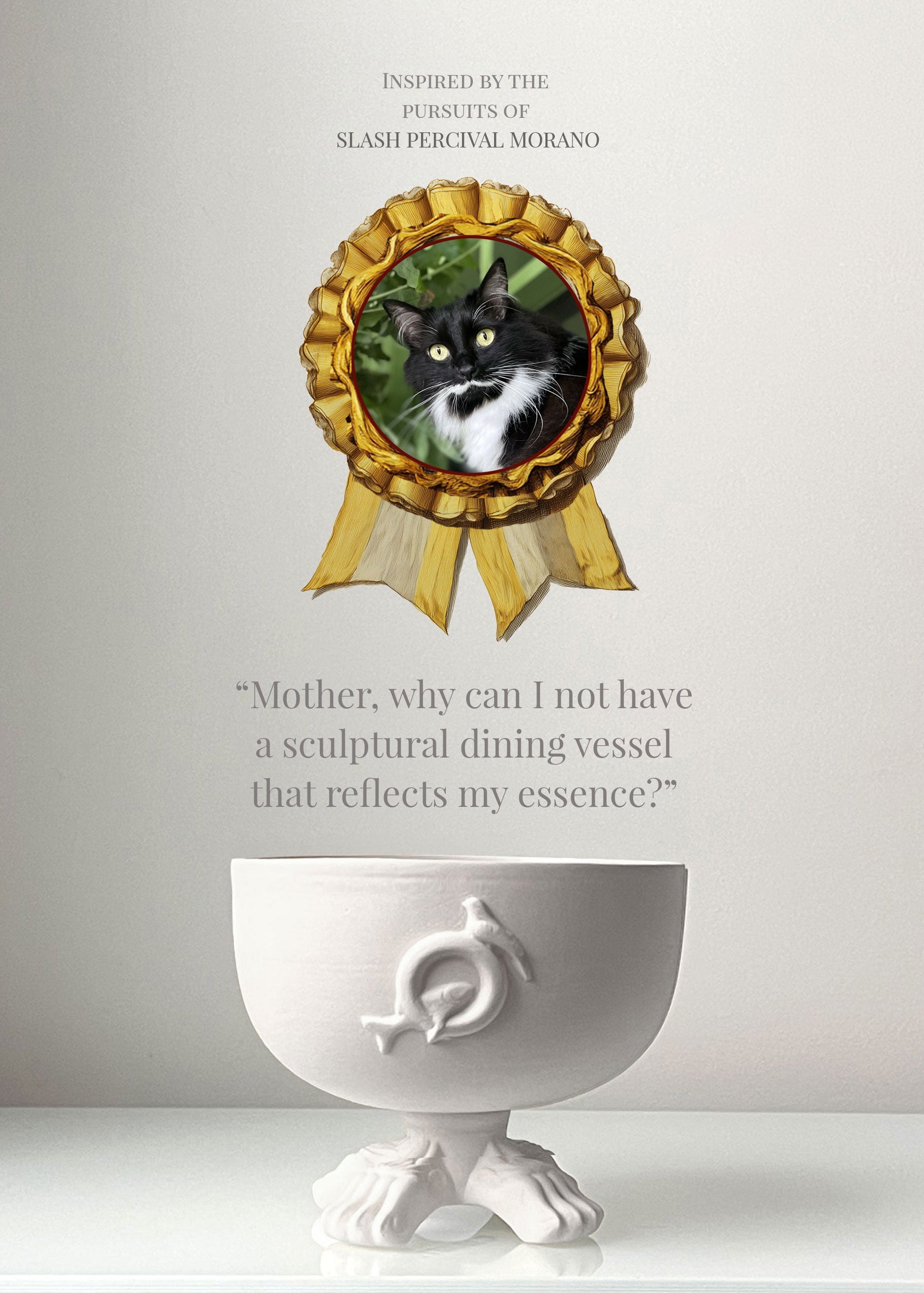Le Meow Cat Bowl - Moonstone