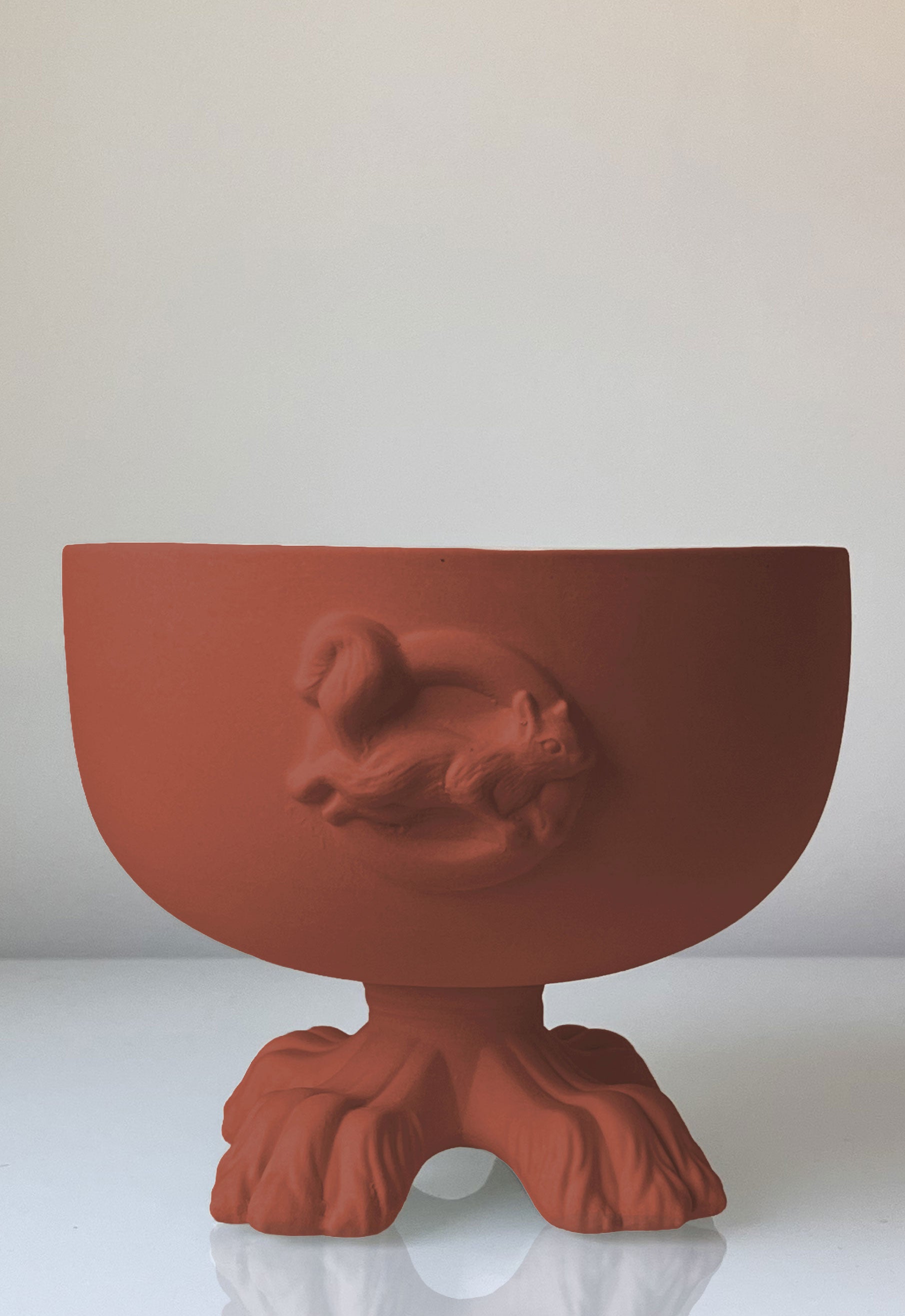 Le Bow Wow Dog Bowl - Cinnabar