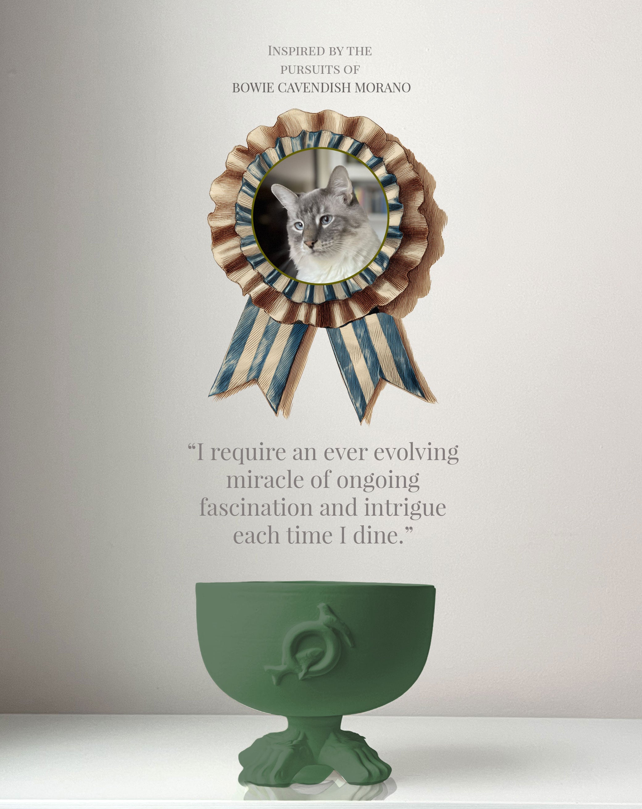 Le Meow Cat Bowl - Emerald