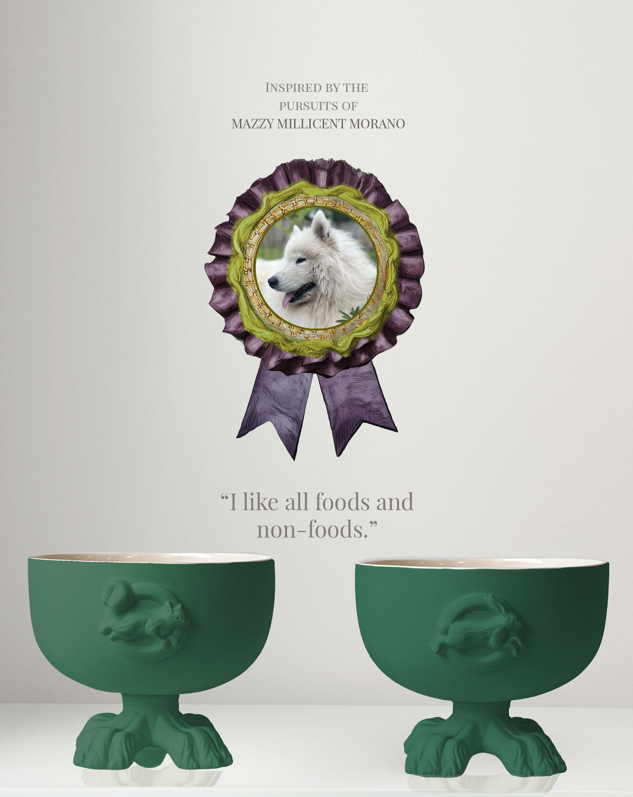 Le Bow Wow Dog Bowl - Emerald