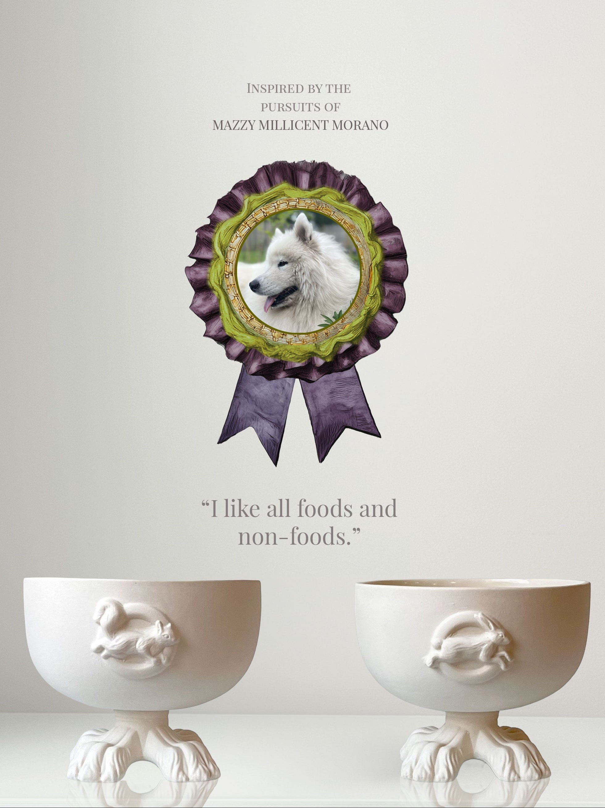 Le Bow Wow Dog Bowl - Moonstone