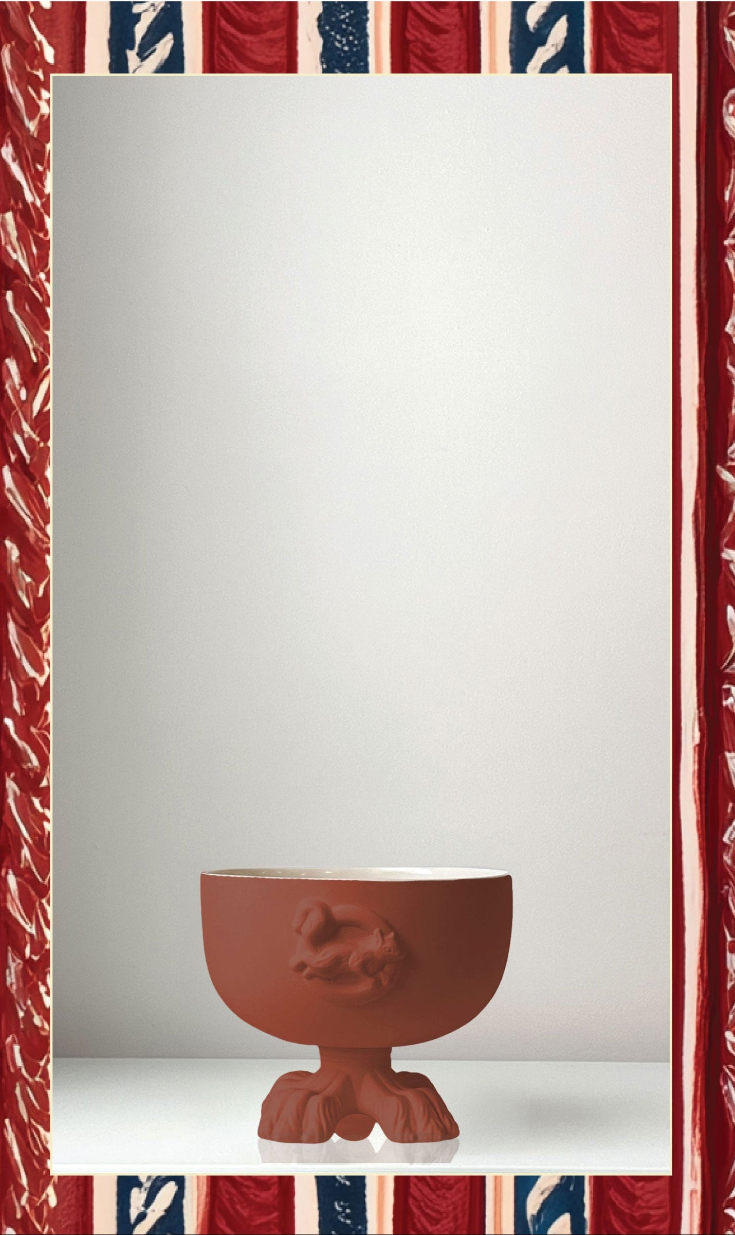 Le Bow Wow Dog Bowl - Cinnabar