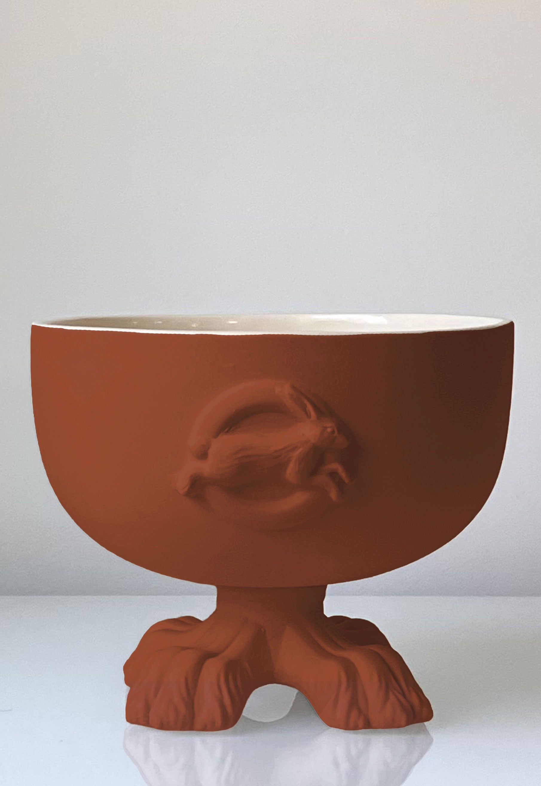 Le Bow Wow Dog Bowl - Cinnabar